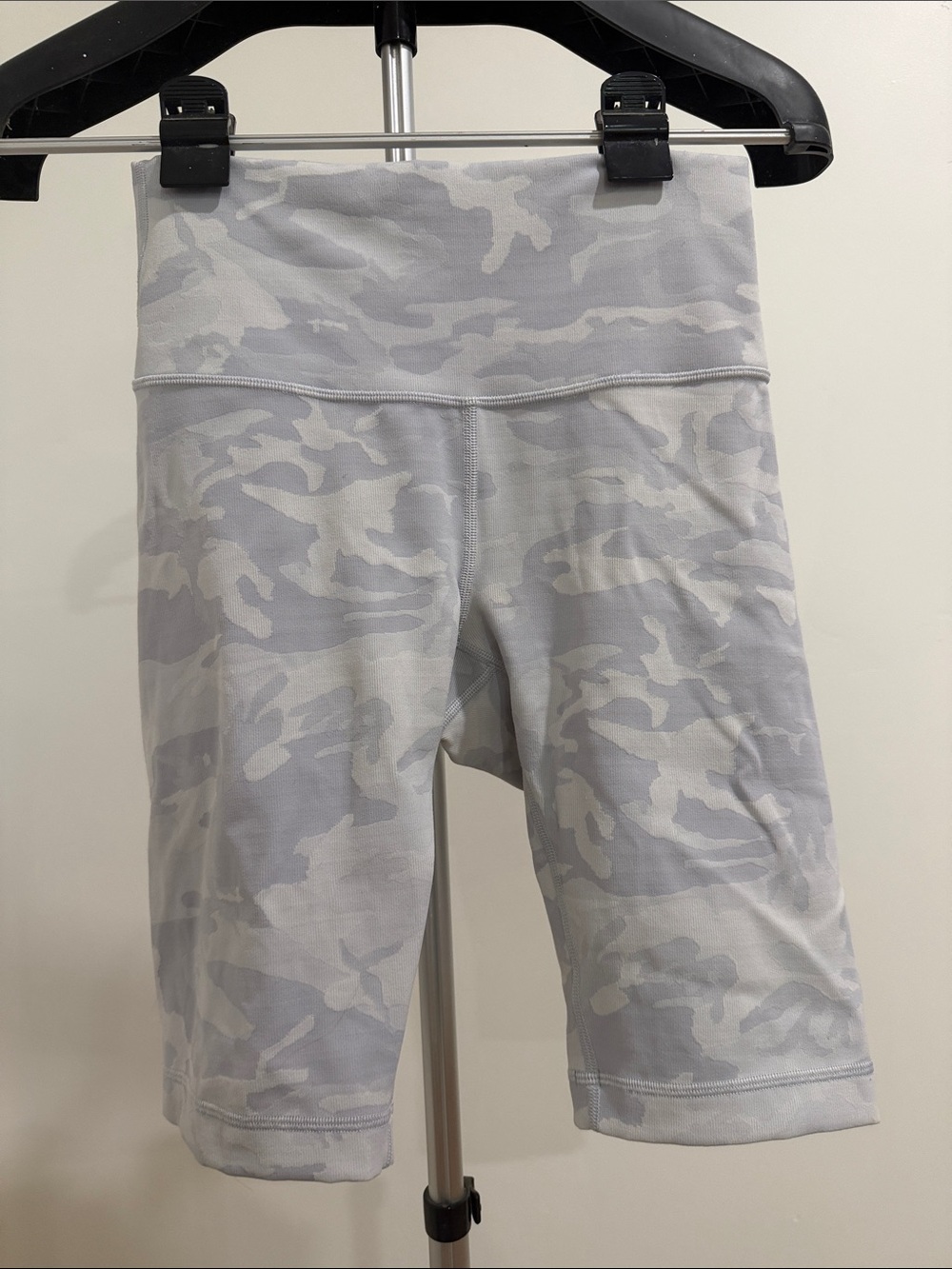 lululemon athletica Light Gray Camo High-Rise Biker Shorts